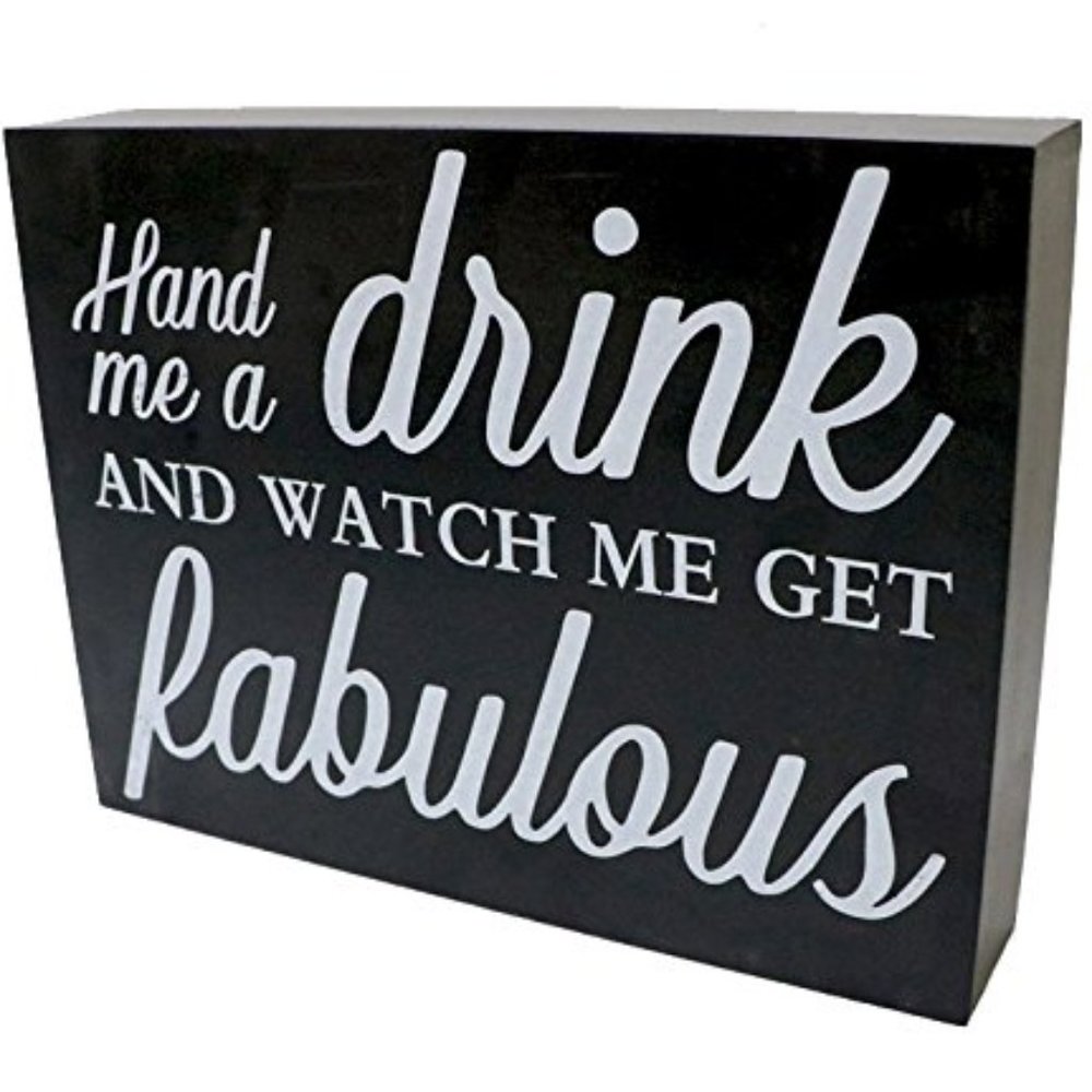 Hand me a drink sign